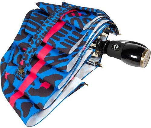 Зонт Moschino 8013-OCF Animal Logo Blue