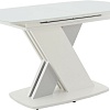 Кухонный стол Аврора София 130-170x80 (стекло белое матовое Opti White/светло-серый/белый)