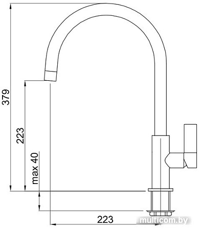 Смеситель Elleci Volta K43 Fango