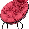 Кресло M-Group Папасан мини 12060406 (черный/красная подушка)
