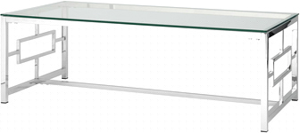 Журнальный столик Stool Group Бруклин 120x60 ECT-013 (прозрачное стекло/сталь серебристый)