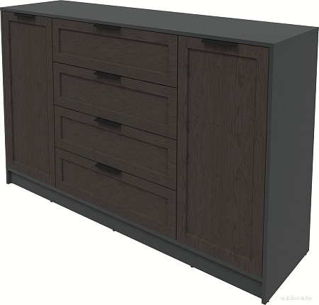 Тумба Интерлиния Концепт Тренд КТ-Т160 (антрацит/дуб английский)