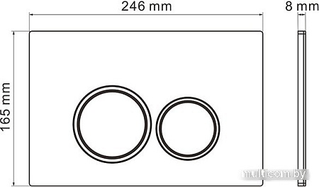 Унитаз подвесной Roxen Antares Bidet в комплекте с инсталляцией StounFix Slim 6 в 1 902672 (кнопка: белый глянец)