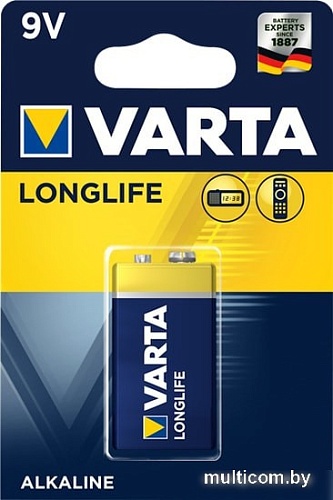 Батарейки Varta Longlife 9V 4122