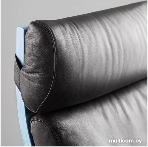 Интерьерное кресло Ikea Поэнг (березовый шпон, смидиг черный) 192.515.88