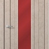 Межкомнатная дверь MDF-Techno Dominika Loft 402 90x200 (бетон бежевый/лакобель красный)