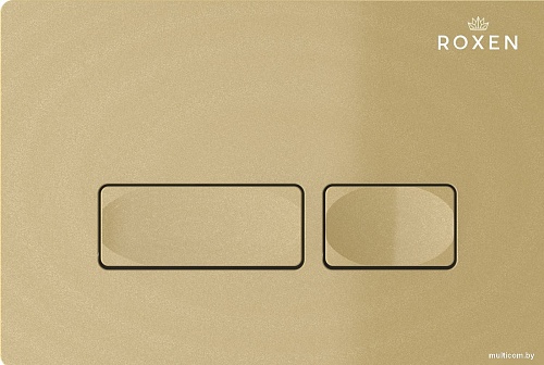 Унитаз приставной Roxen Antares в комплекте с инсталляцией Attach 5 в 1 967102 (кнопка: брашированное золото)