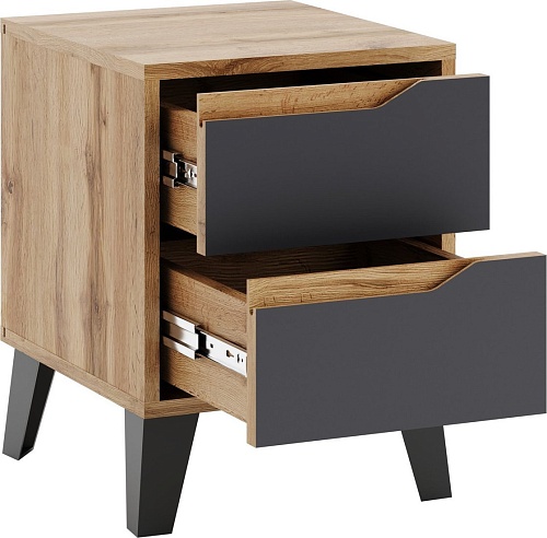 Тумба ЭлиГард Eyva 2S (дуб вотан/графит)