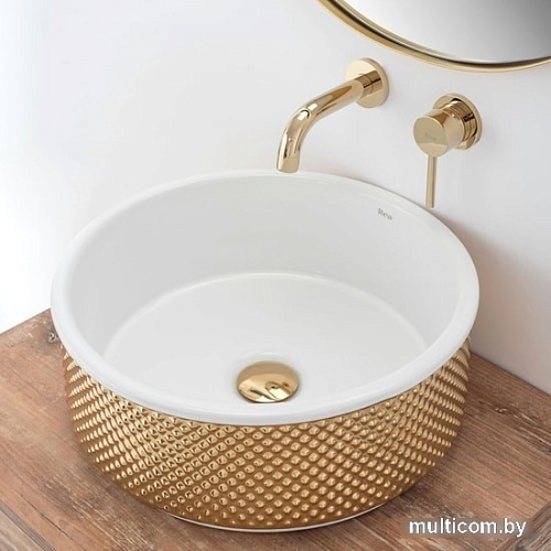 Умывальник Rea Helen (белое золото)