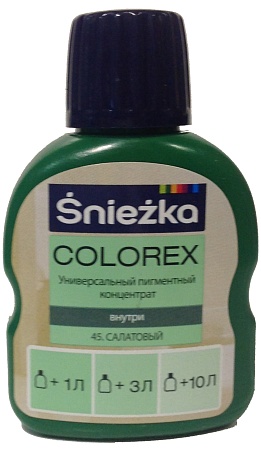 Колеровочная краска Sniezka Colorex 0.1 л (№45, салатовый)