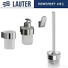 Набор аксессуаров для ванной Lauter 21TS3018 + 21TS3020 + 21TS3010 + 21TS3022 (Chrome, 4 предмета)