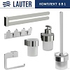 Набор аксессуаров для ванной Lauter 21TS3018 + 21TS3020 + 21TS3008 + 21TS3014 + 21TS3003 + 21TS3022 (Chrome, 6 предметов)