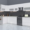 Угловая кухня Интерлиния Мила Матте 1.5x3.3 Б левая (белый/белый/опал светлый)