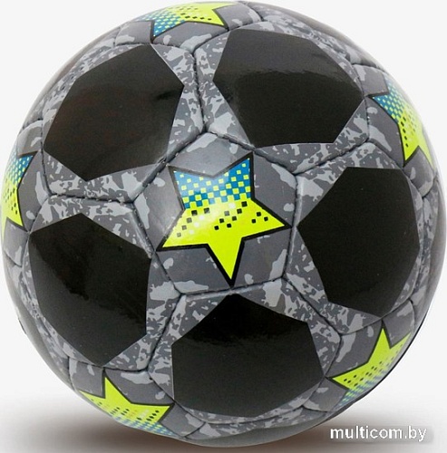 Футбольный мяч Ingame Pro Black (3 размер, черный/желтый/голубой)