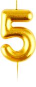 Свеча для торта Meshu Цифра 5 MS_59297 (золото)