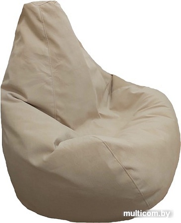 Кресло-мешок LoftyHome Груша L (велюр, капучино)