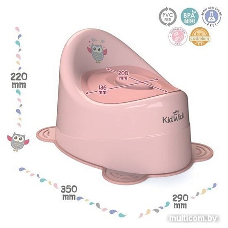 Детский горшок Kidwick Улитка KW040304 (розовый/темно-розовый)