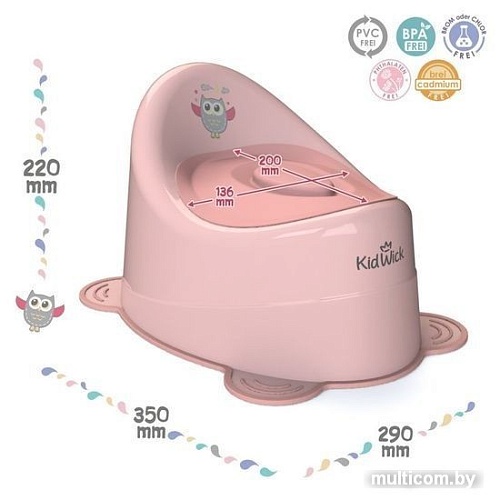 Детский горшок Kidwick Улитка KW040304 (розовый/темно-розовый)
