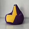 Кресло-мешок Mio Tesoro Груша Kombo XXL GF-130x85-FZH (фиолетовый/желтый)