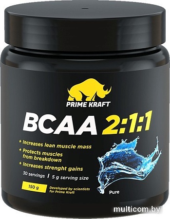Аминокислоты Prime Kraft BCAA 2:1:1 (150г, без вкуса)