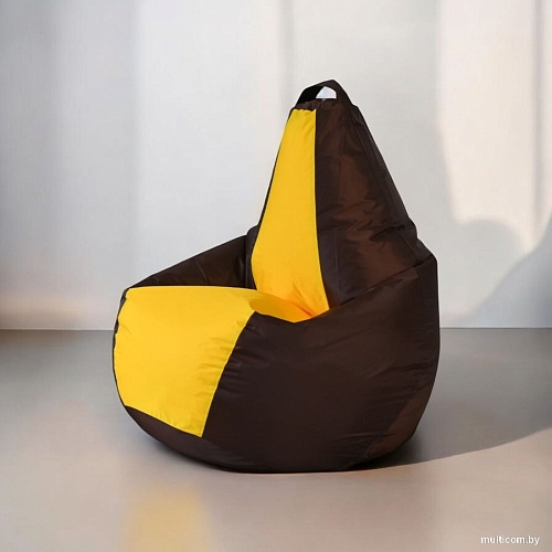 Кресло-мешок Mio Tesoro Груша Kombo XXL GF-130x85-SHZH (шоколад/желтый)