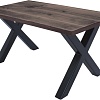Кухонный стол Buro7 Икс 150 (классика, дуб мореный/черный)