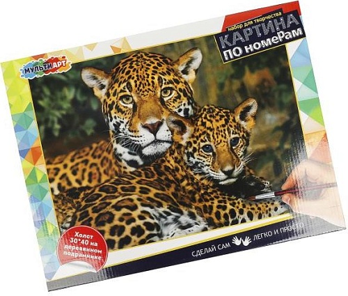 Картина по номерам MultiArt Леопарды CANV30X40-MULTI46