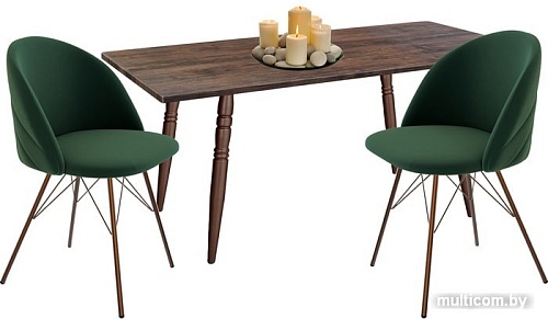 Обеденная группа Sheffilton SHT-DS117 (лиственно-зеленый/медный/палисандр)