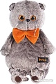 Мягкая игрушка Basik & Co Басик в рыжем бархатном банте (30 см)