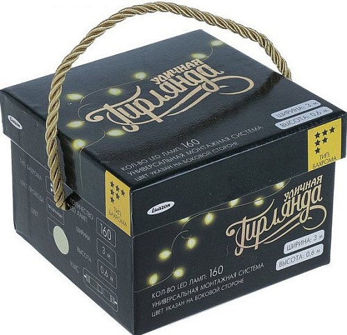 Бахрома Luazon Силикон (3x0.6 м, белый теплый) [1080163]