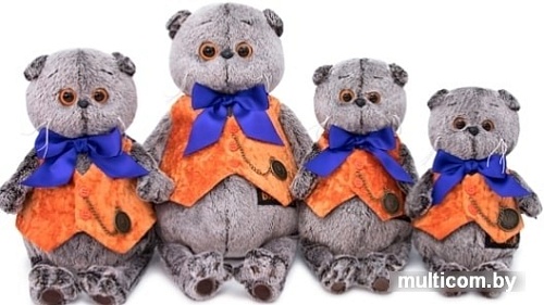 Мягкая игрушка Basik & Co Басик в жилете с часами (22 см)