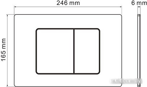 Унитаз подвесной Roxen Antares Bidet в комплекте с инсталляцией StounFix Slim 6 в 1 960516 (кнопка: оружейная сталь)