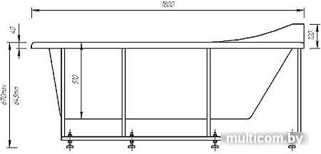 Ванна Aquatek Европа 180x80 L