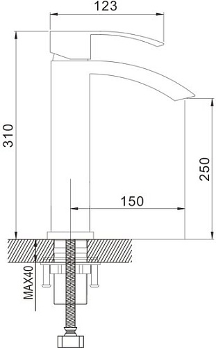 Смеситель Rose R1511H