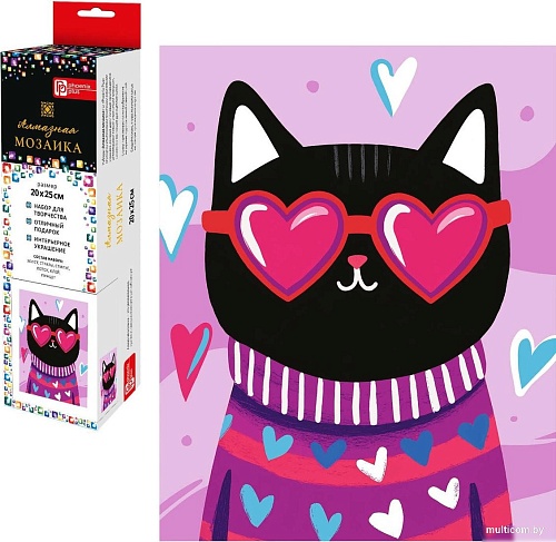 Алмазная мозаика Феникс+ Кот в очках 70791