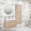 Runo Тумба с умывальником Runo Тоскана 80 + Никсон 80 (подвесная, светлое дерево)