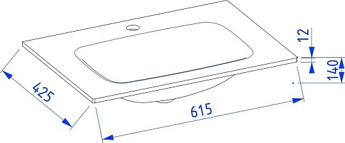 Умывальник Lauter Emma стеклянный (матовый)