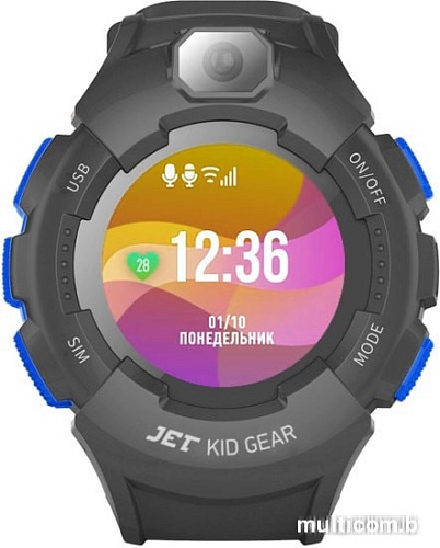 Умные часы JET Kid Gear (серый/оранжевый)