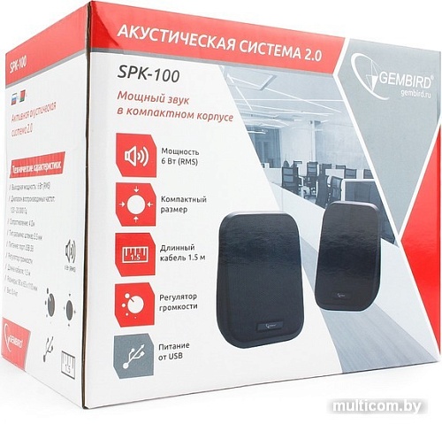 Акустика Gembird SPK-100 (черный)
