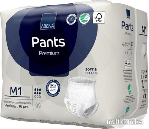 Трусы-подгузники для взрослых Abena Pants M1 Premium (15 шт)