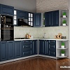 Готовая кухня Интерлиния Мила Шато 1.88x2.6 ВТ правая (индиго/индиго/опал светлый)