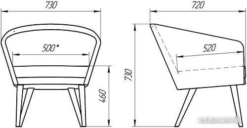Интерьерное кресло Лама-мебель Тиана-1 (Simpl Col 20)