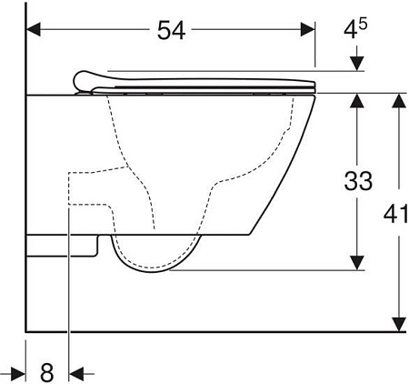 Унитаз Geberit Smyle Square Rimfree 500.685.01.1