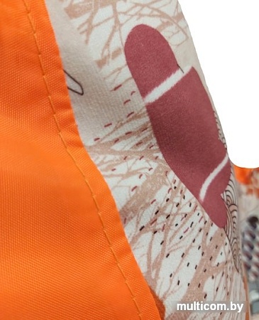 Кресло-мешок LoftyHome Груша L (оксфорд/велюр, оранжевый)