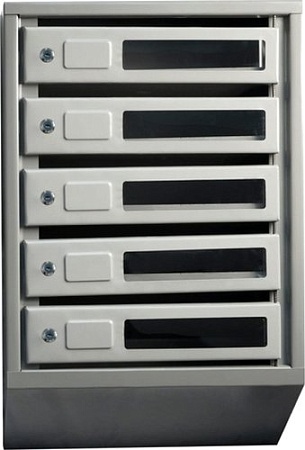 Почтовый ящик Klesto Вертикальный 5 секций (с окошком, с задней стенкой)