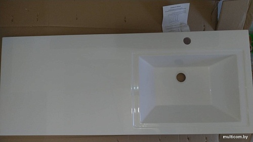 Умывальник Runo Гамма 120 лайт с левым крылом (белый)