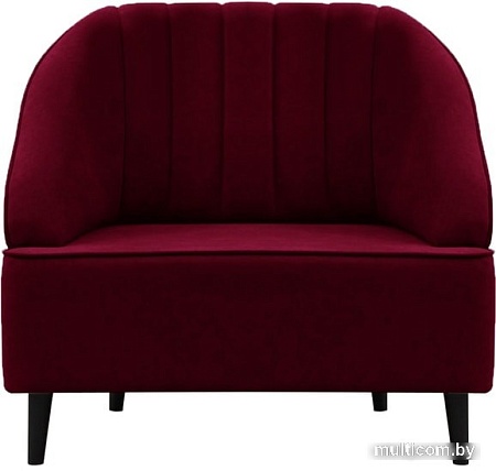 Интерьерное кресло Brioli Донато (велюр, B48 вишневый/темные ножки)
