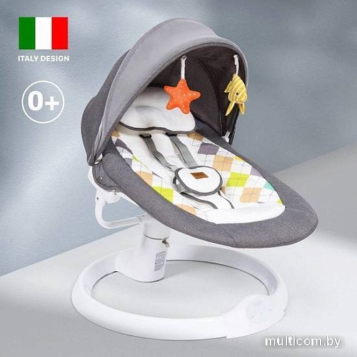 Шезлонг Nuovita Attento А1 (серый/белый)