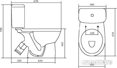 Унитаз Santek Бореаль [1.WH30.1.704]