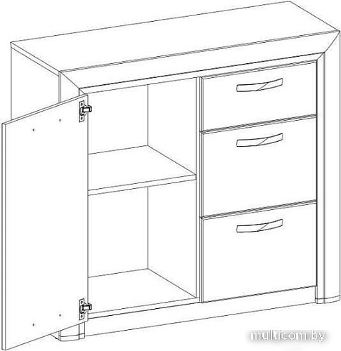 Тумба Anrex Olivia 1D3S Вудлайн Кремовый/ Дуб Анакона